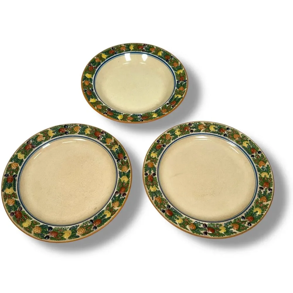 Royal Adams Titian Ware Della Robbia Luncheon‎ Plates & Shallow Salad Bowl Lot